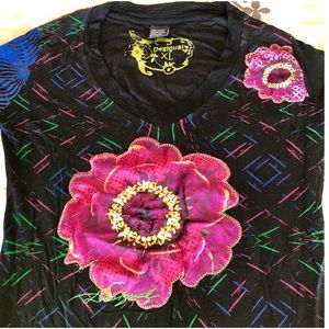 Desigual detail tunic style T-shirt.